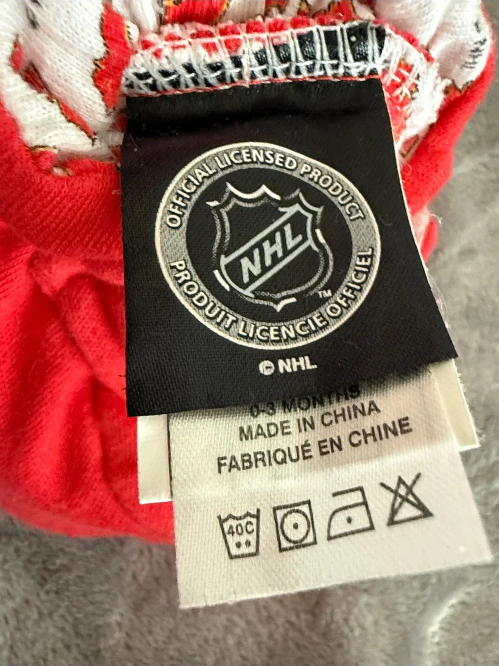 NHL Calgary Flames Baby Infant Walker Slipper Booties and 3 pairs socks bundle